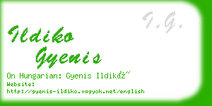 ildiko gyenis business card